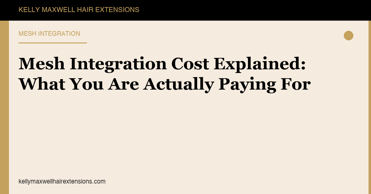 Mesh Integration Cost Explained: What You Are Actually Paying For