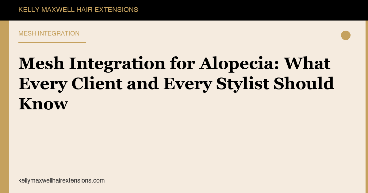 Mesh Integration for Alopecia: What Every Client and Every Stylist Should Know