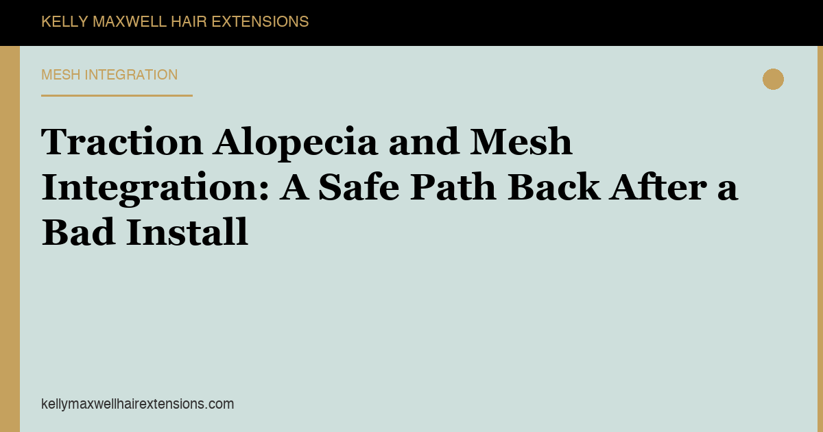 Traction Alopecia and Mesh Integration: A Safe Path Back After a Bad Install