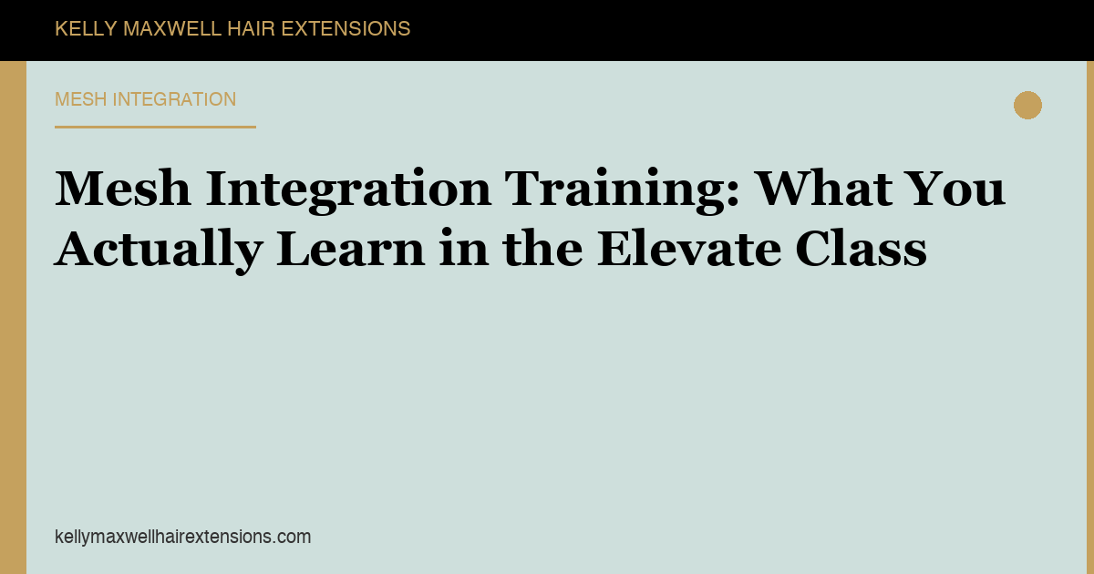 Mesh Integration Training: What You Actually Learn in the Elevate Class