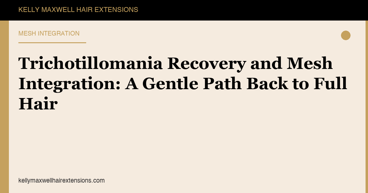 Trichotillomania Recovery and Mesh Integration: A Gentle Path Back to Full Hair