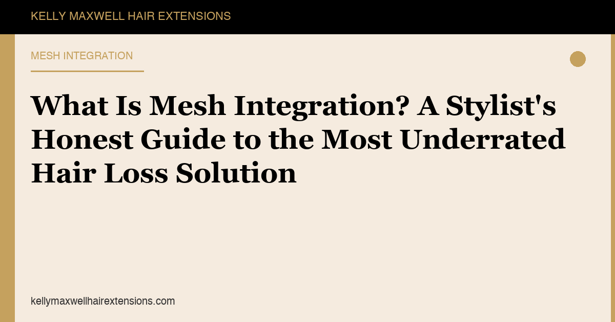What Is Mesh Integration? A Stylist's Honest Guide to the Most Underrated Hair Loss Solution